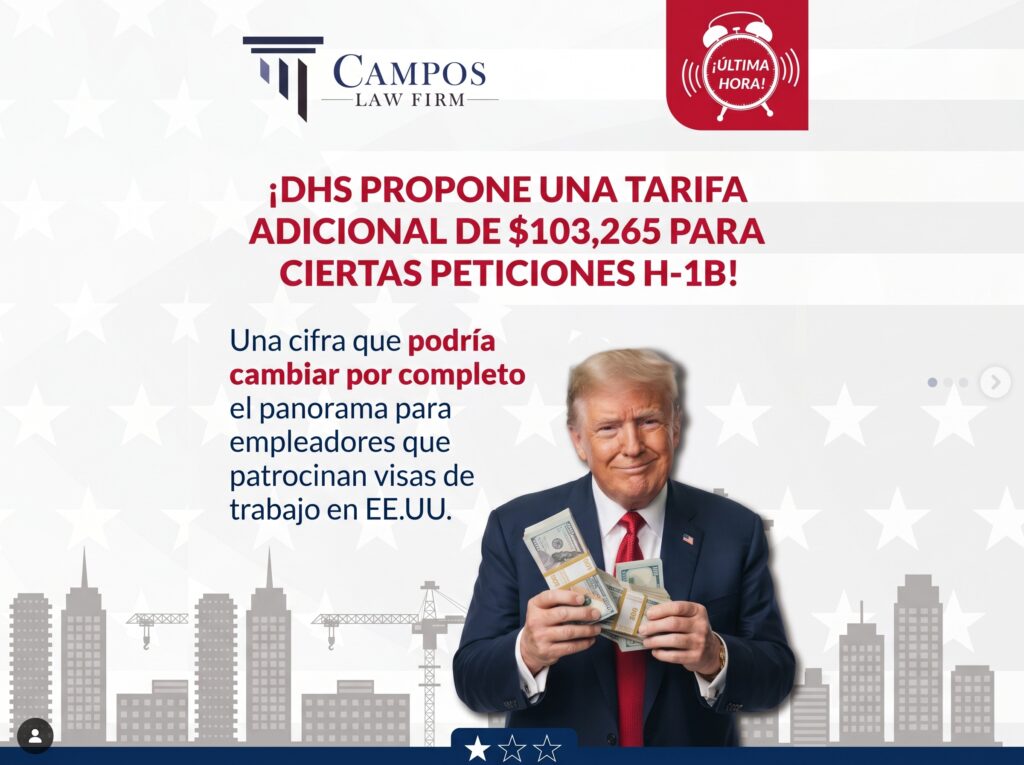 DHS Proposes a $103,265 Fee on Cap-Subject H-1B Petitions: What It Means for You and Your Employer