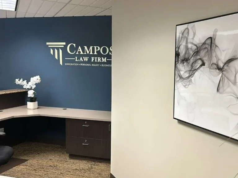 Campos Law Firm Greenwood Village, CO office — attorney workspace