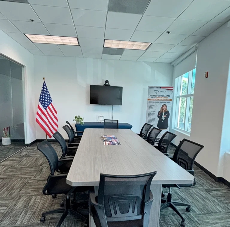 Campos Law Firm Miami, FL office — conference room
